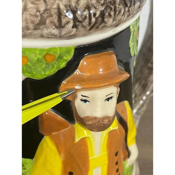 Vintage Germany Ceramic Man Deer Unbranded Tall Beer Stein Mug Hand Painted - Picture 3 of 12